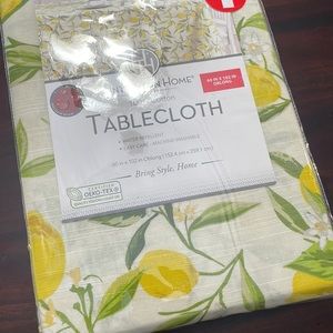 60*102 inch lemon tablecloth